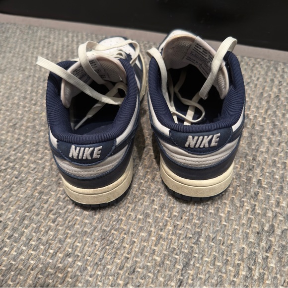 Nike Dunk Premium Low Womens Sneakers Navy Blue Shiny White Size UK 4.5 - Picture 2 of 12